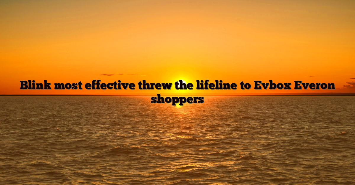 Blink most effective threw the lifeline to Evbox Everon shoppers