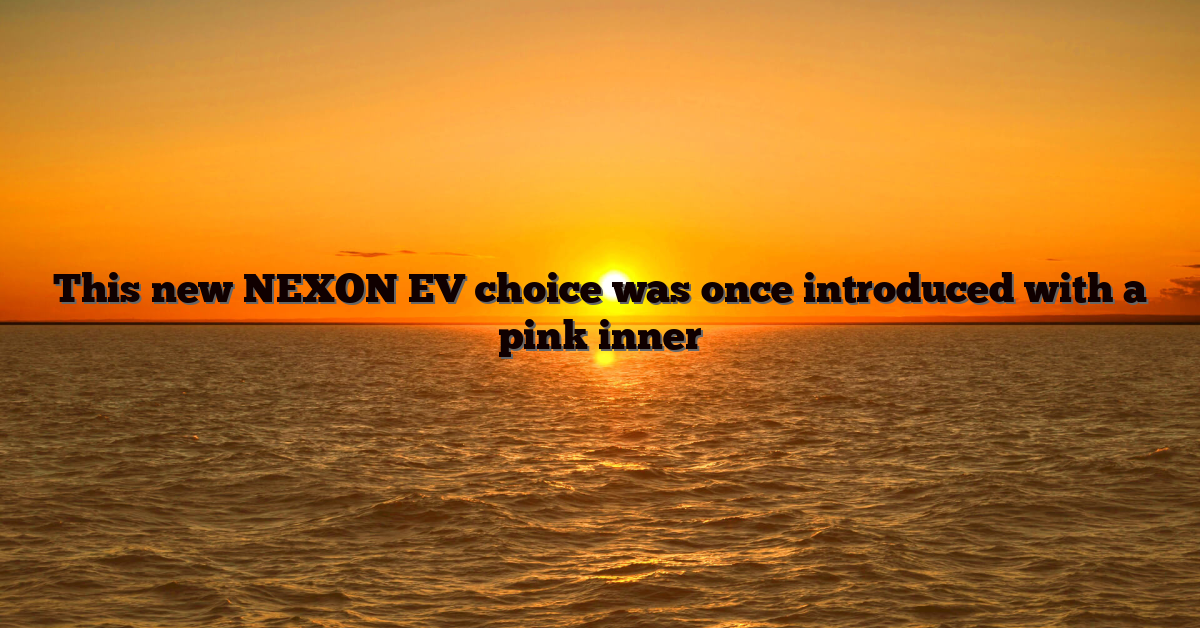 This new NEXON EV choice was once introduced with a pink inner